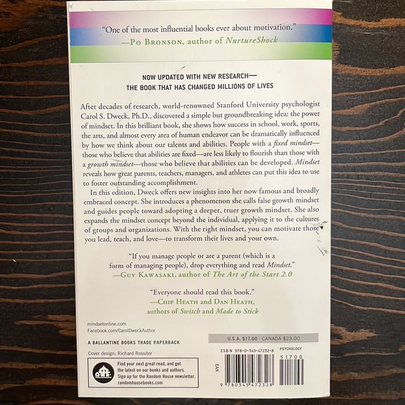 📕4/$20📕 Mindset paperback book - Picture 2 of 4